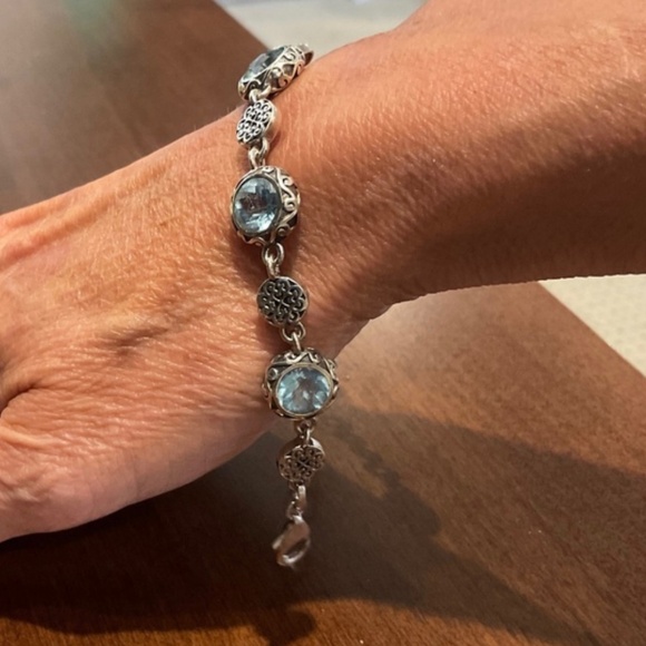 Blue Topaz Bracelet- - Picture 1 of 2